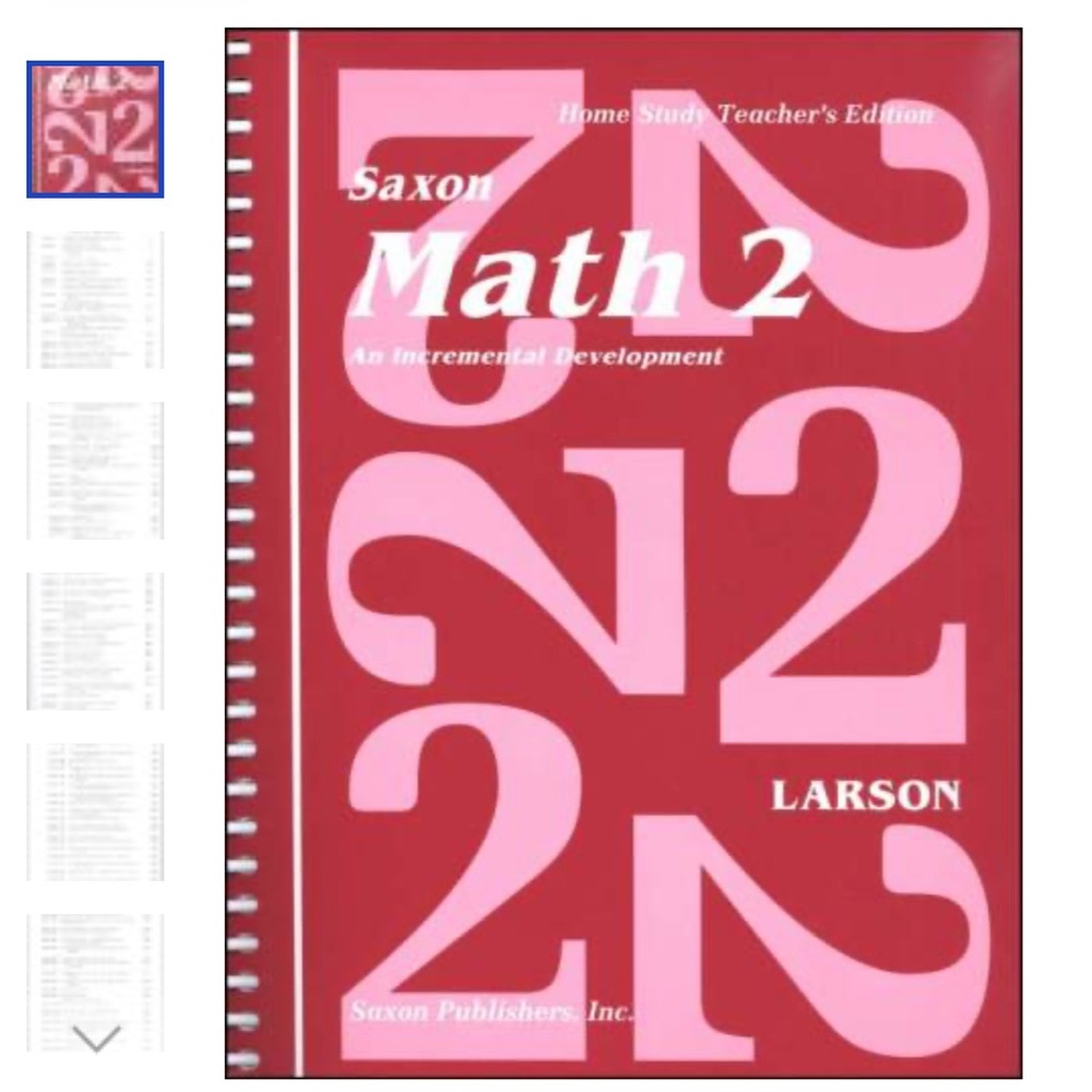 Saxon Math 2 Spiral Bound Home Study Teacher Edition + Fact Card Set